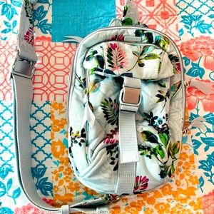 Vera Bradley Utility Sling Backpack in Seawater Blooms